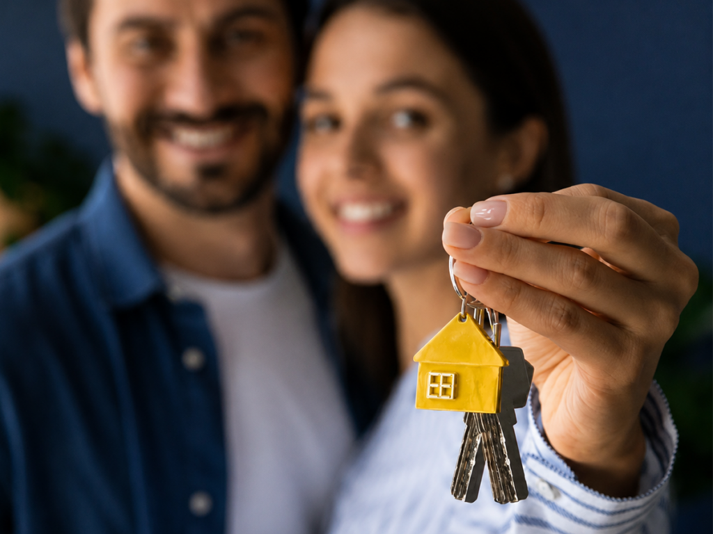 First-Time Home Buyers Touring A Home With Orange County Realtor Ivan Larco